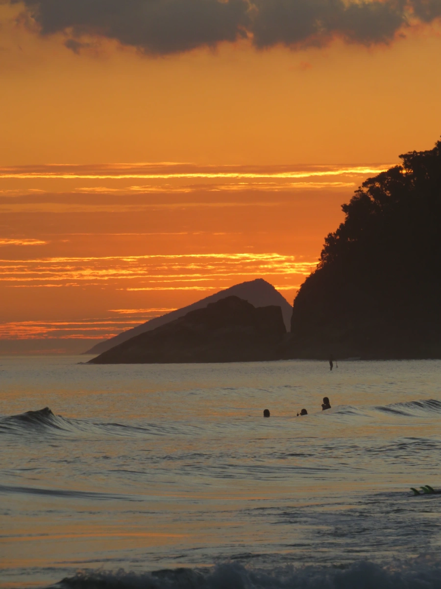 Pôr do sol em Maresias, 14 de novembro de 2022