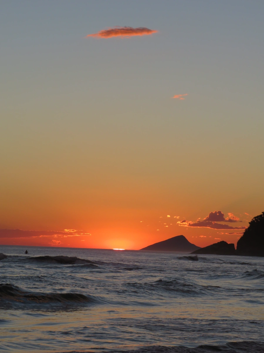 Pôr do sol em Maresias, 26 de novembro de 2021