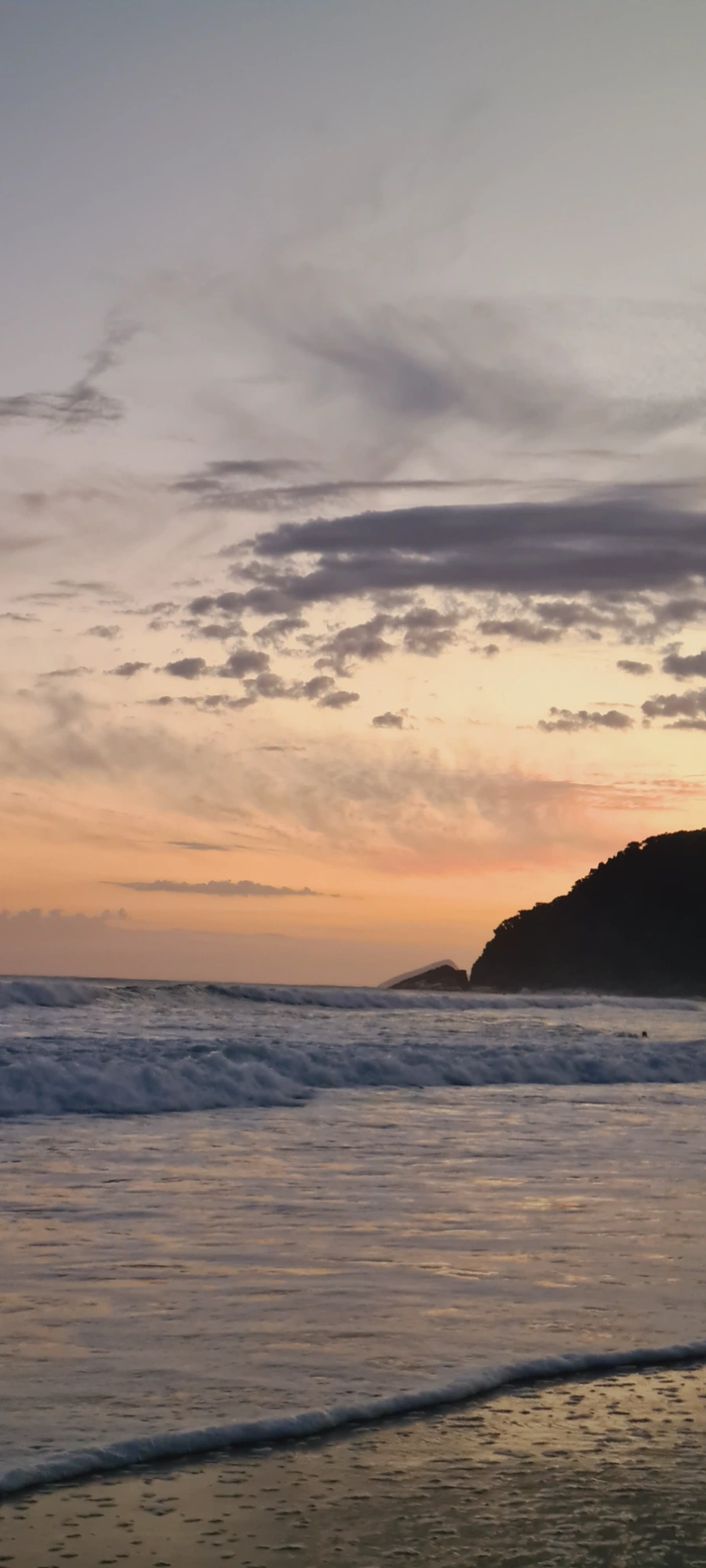Pôr do sol em Maresias, 15 de abril de 2021