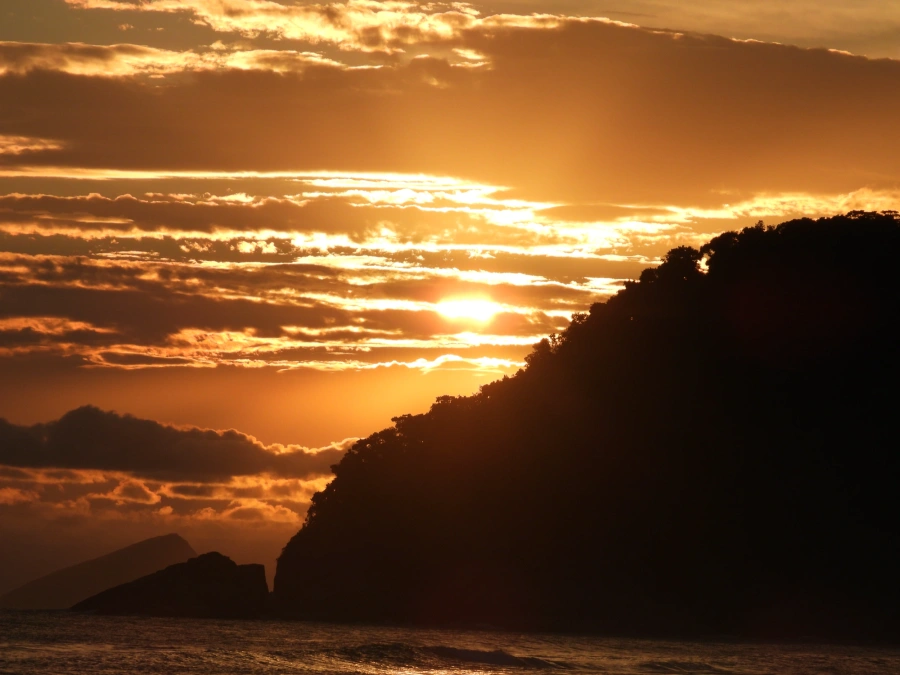 Pôr do sol em Maresias, 29 de janeiro de 2024