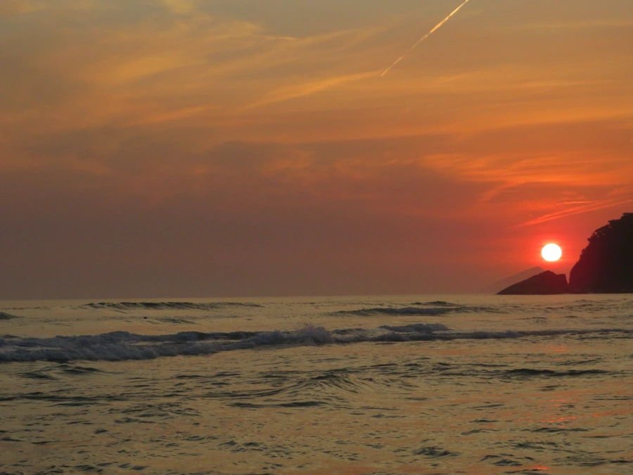 Pôr do sol em Maresias, 17 de novembro de 2021