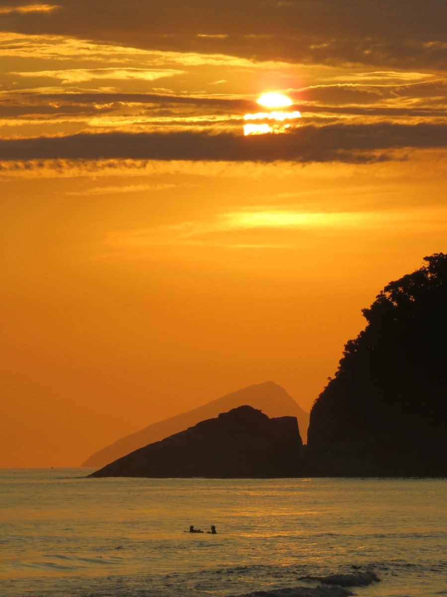 Pôr do sol em Maresias, 18 de janeiro de 2022