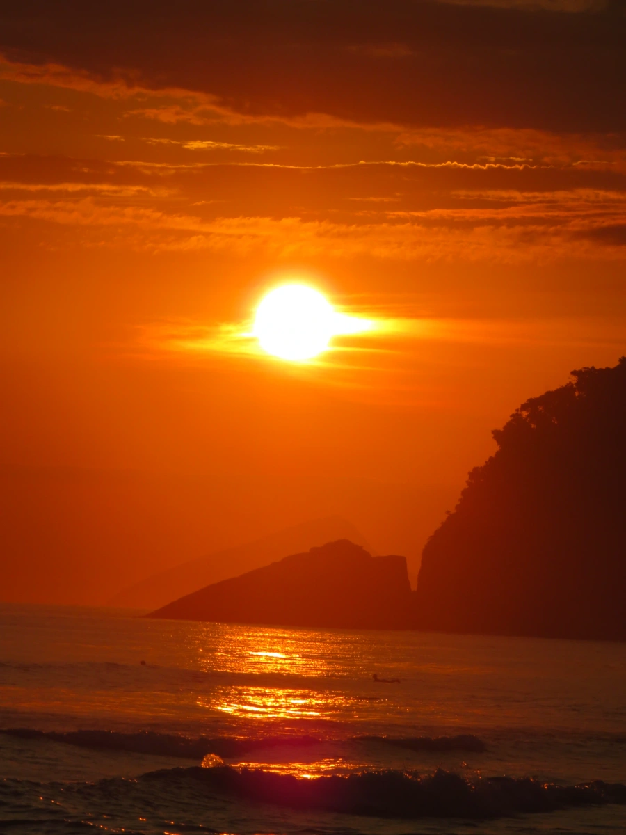 Pôr do sol em Maresias, 18 de janeiro de 2022