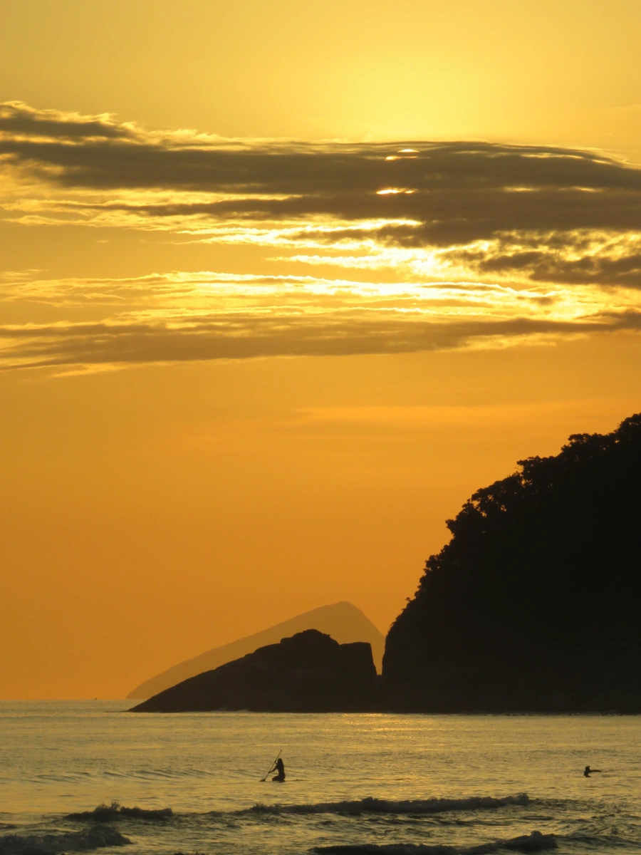 Pôr do sol em Maresias, 18 de janeiro de 2022