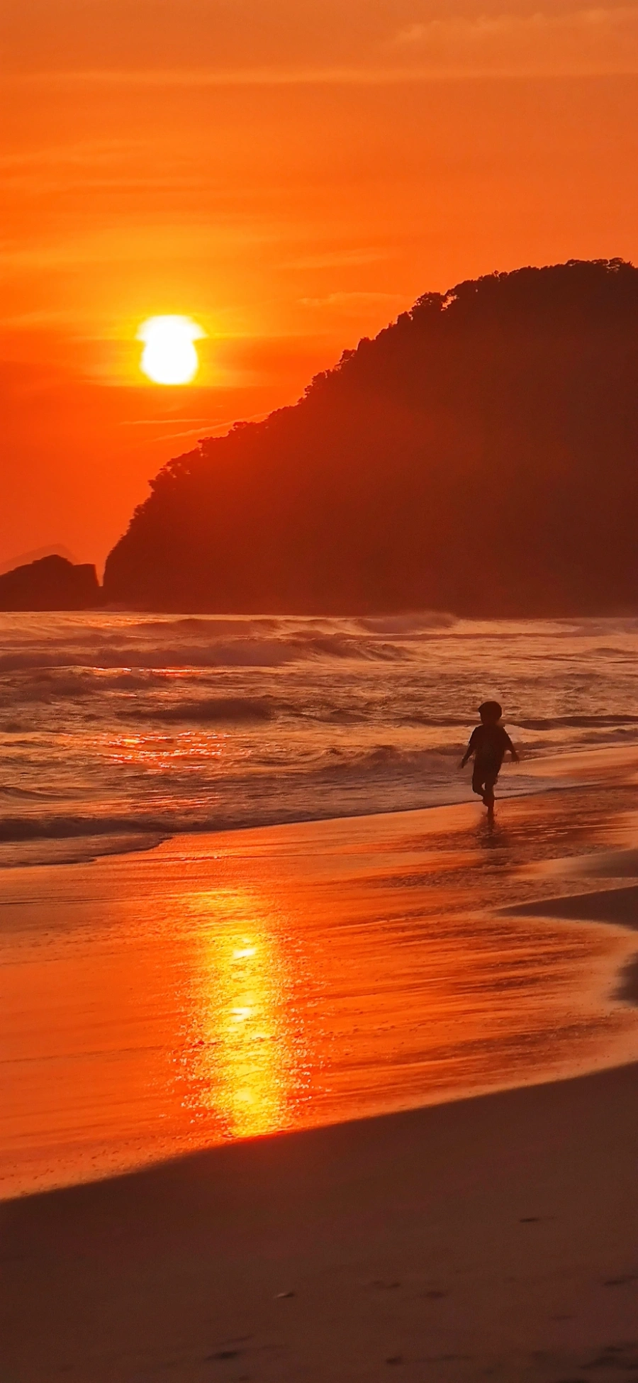 Pôr do sol em Maresias, 17 de novembro de 2021