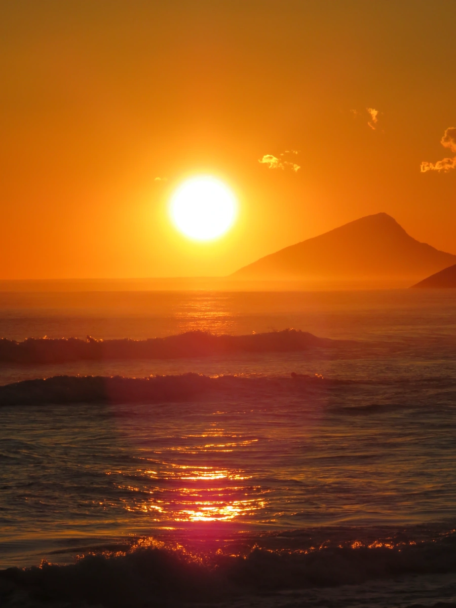 Pôr do sol em Maresias, 26 de novembro de 2021