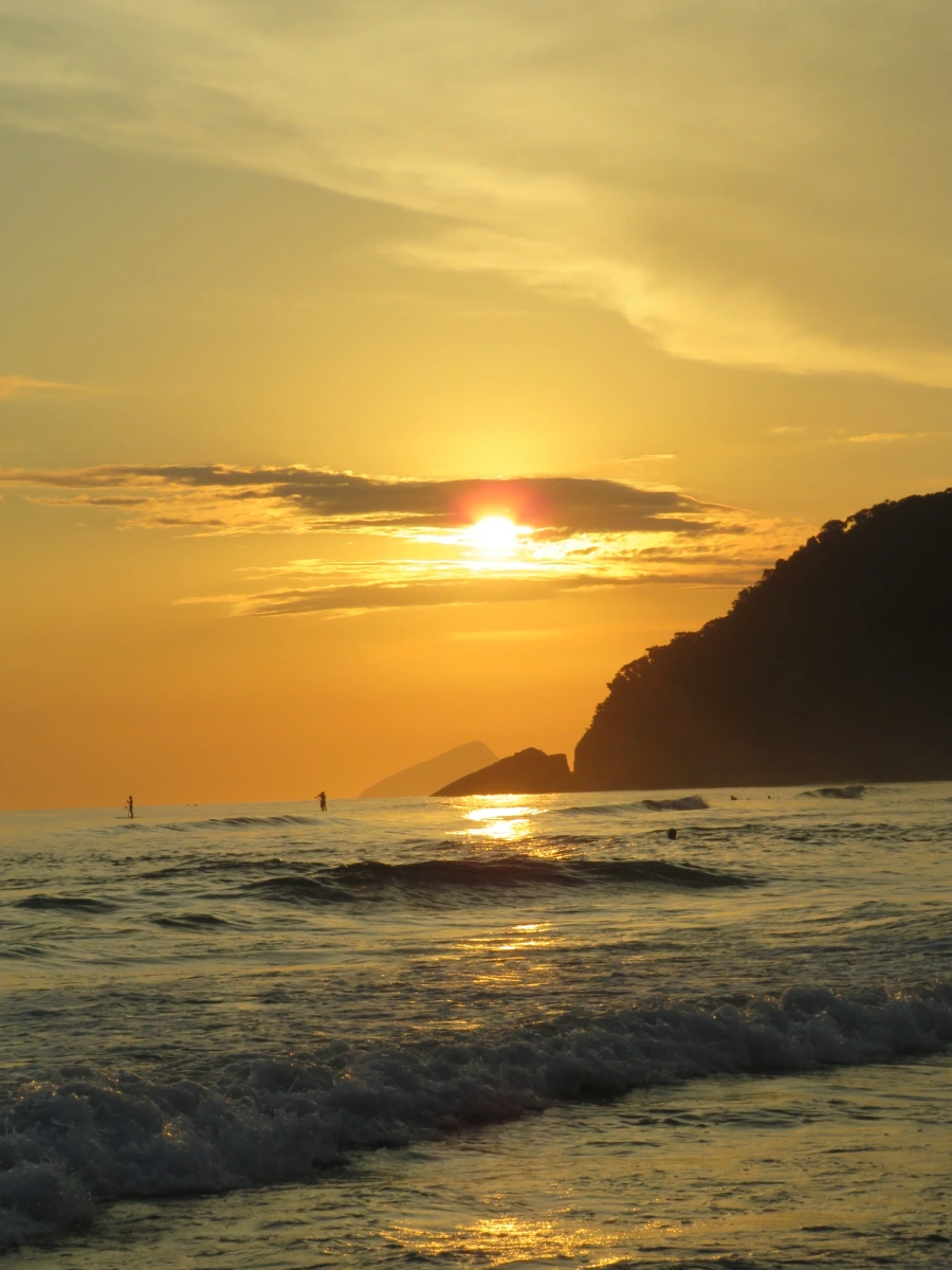 Pôr do sol em Maresias, 18 de janeiro de 2022